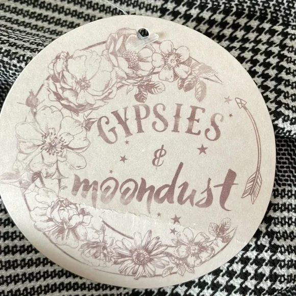 NWT Gypsies & Moondust Houndstooth Attached Wrap Skirt with Tie Dress Size L - Picture 14 of 16